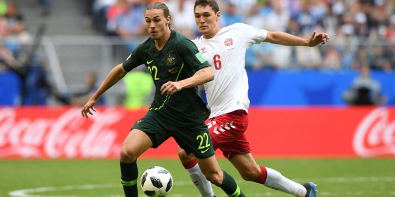 Dinamarca 1 – Australia 1: Los daneses quedan de primeros en la tabla del grupo C
