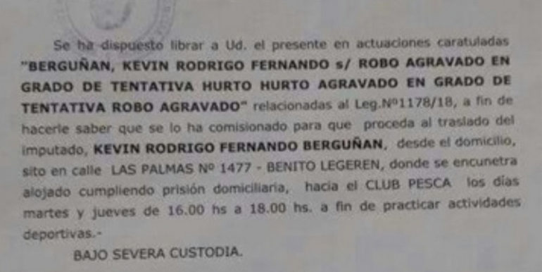 Una jueza ordenó a la policía llevar a un preso a pescar
