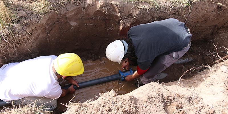 Conectan obra de agua potable en Carmensa