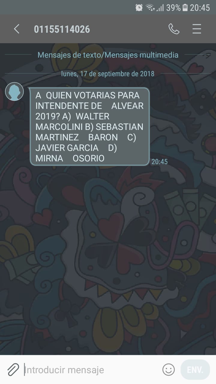 Una encuesta por la intendencia hizo sonar todos los teléfonos de Alvear