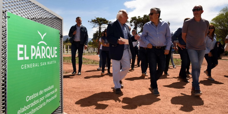 Cornejo inauguró las obras de puesta en valor del histórico Rosedal del Parque