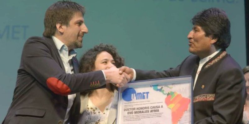 Evo Morales cuestionó los “golpes judiciales” en un acto con dirigentes kirchneristas