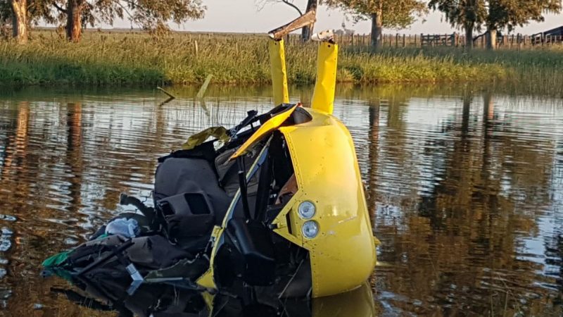Cayó un helicóptero que llevaba a un empresario de Pilar con toda su familia: sobrevivieron los 4