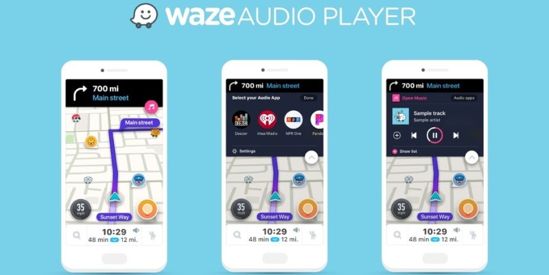 Waze suma 7 servicios de streaming de audio que se controlarán desde la aplicación