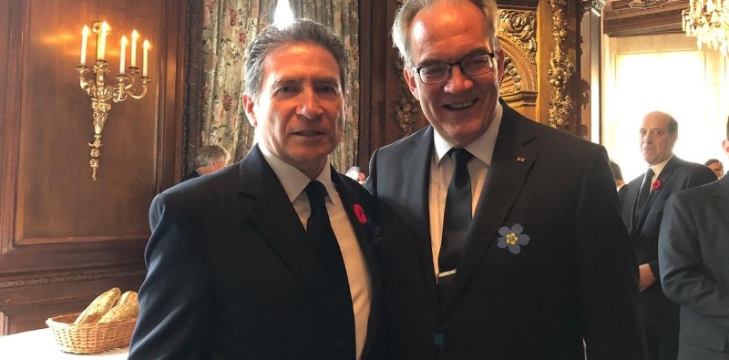 Los embajadores de Francia y Alemania en Argentina también conmemoraron el fin de la Primera Guerra