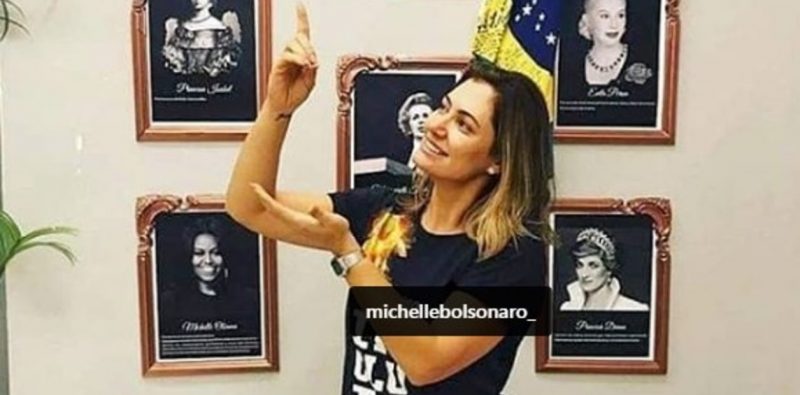 Papelón de Michelle Bolsonaro al confundir a Evita con Nacha Guevara