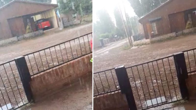 A horas de la Navidad, una tormenta de granizo azotó a Uspallata
