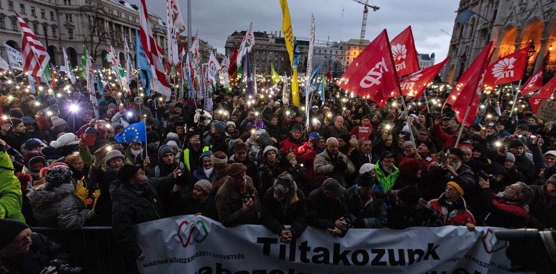Marchas en Hungría contra las reformas conservadoras de Viktor Orbán