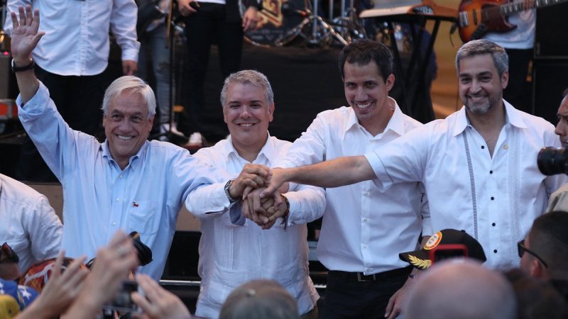 Juan Guaidó cenó con tres presidentes y durmió en Colombia antes de avanzar hacia Venezuela con la ayuda humanitaria