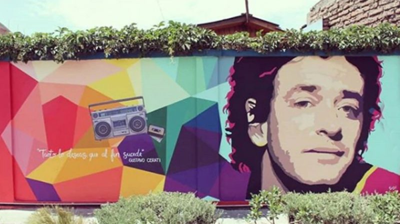 La historia del mural de Gustavo Cerati que es furor en Chile