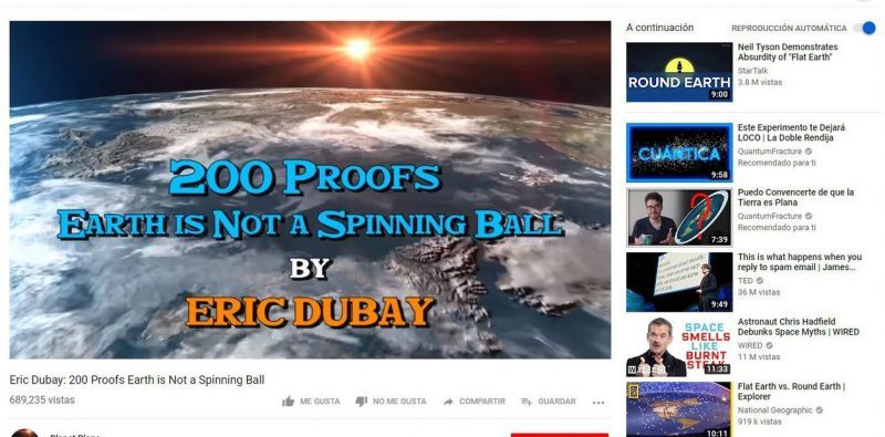Un estudio culpa a YouTube por el aumento en el número de personas que creen que la Tierra es plana