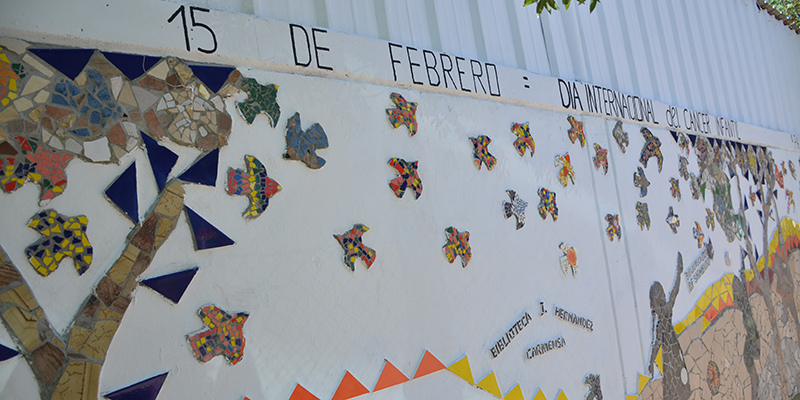 Pintaron un mural por el Cáncer Infantil