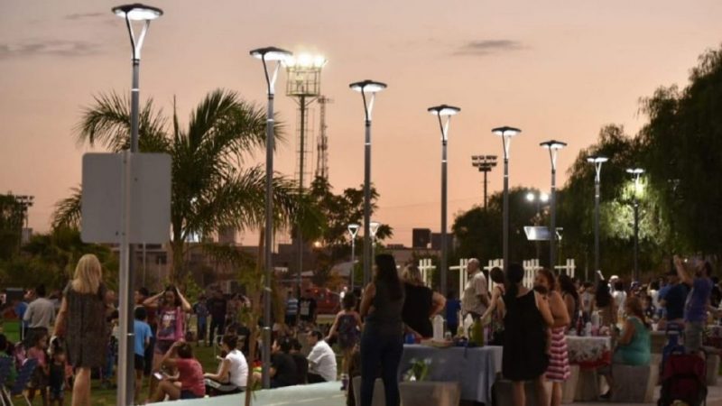 Así quedó el renovado parque Margarita Malharro de Torres en Godoy Cruz