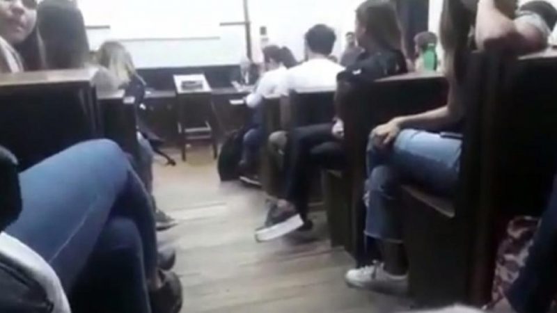Escrache por acoso en plena clase