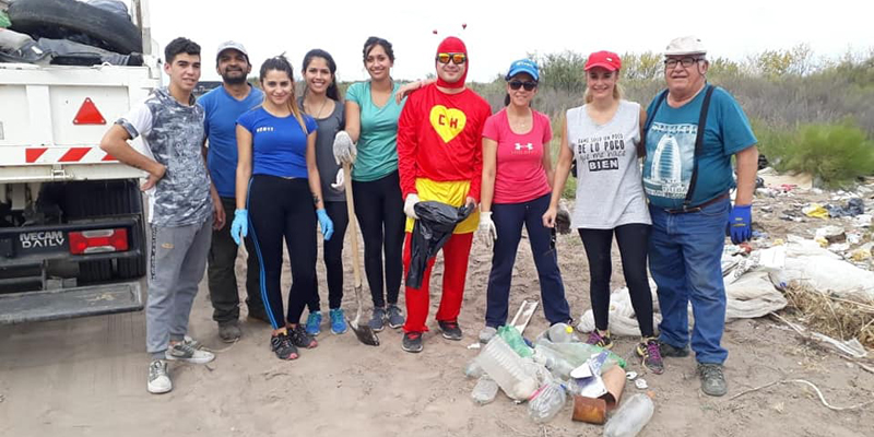El #BasuraChallenge llegó a Alvear