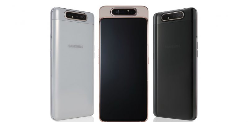 Samsung presentó el Galaxy A80, un teléfono celular con una increíble cámara giratoria