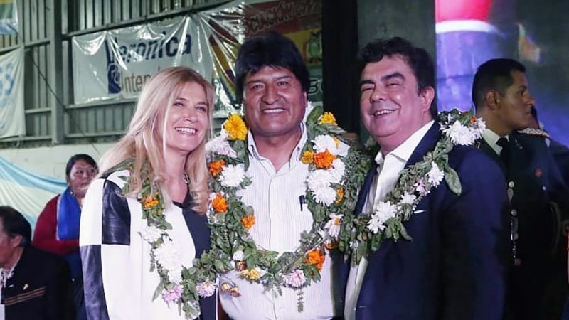 Evo Morales llegó al país y participó de un acto en La Matanza con los kirchneristas Verónica Magario y Fernando Epinoza