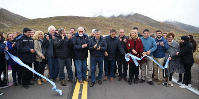 Cornejo inauguró la repavimentación de la ruta Las Leñas – Malargüe