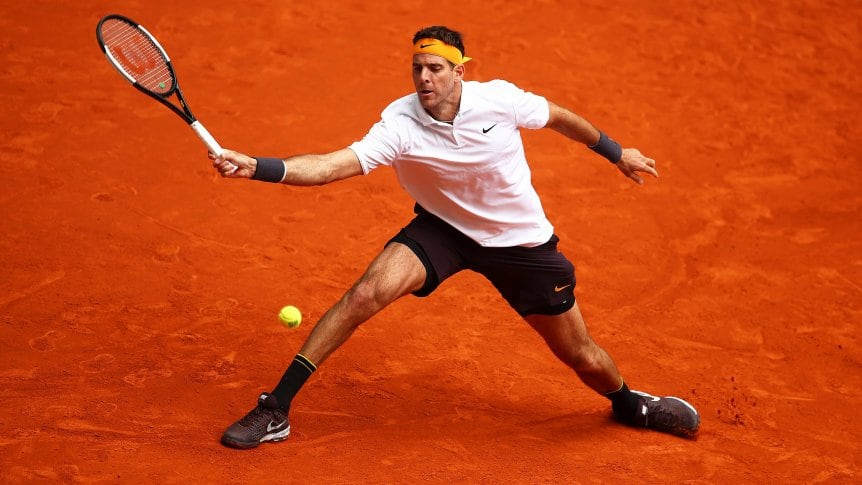 Del Potro avanza a paso firme en Roland Garros