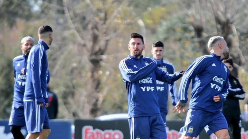 Lionel Messi se entrenó por primera vez en la previa de la Copa América