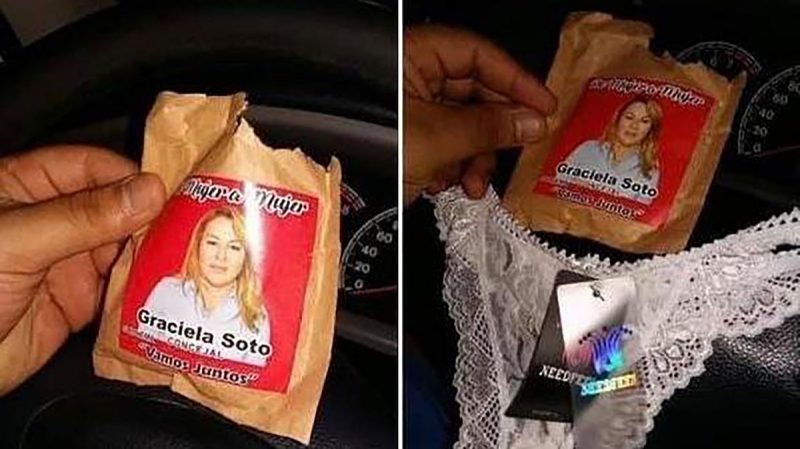 El particular regalo de una candidata para captar al electorado femenino