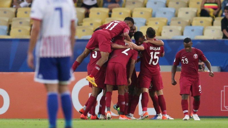 Qatar se recuperó y rescató un empate ante Paraguay
