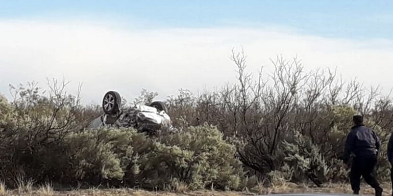 Vuelco en la ruta 143, podría haber sido una tragedia