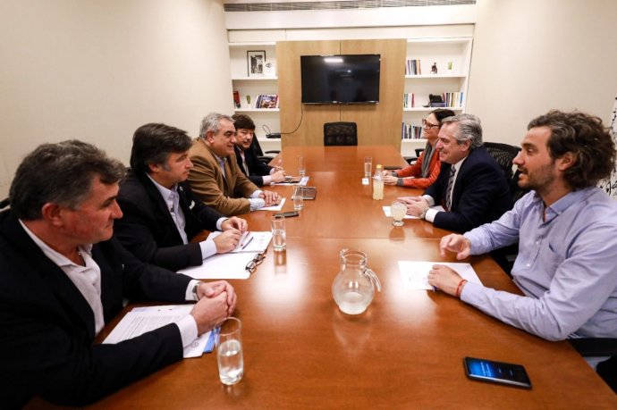 Alberto Fernández recibió a los integrantes de la Mesa de Enlace