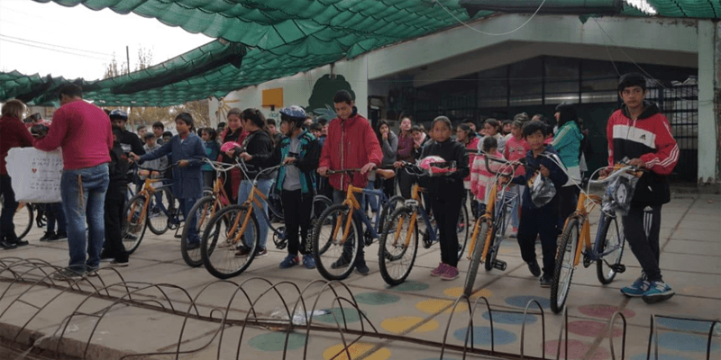 Entregaron bicicletas recuperadas a colegios del departamento