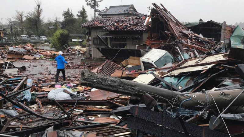 El supertifón Hagibis toca tierra en Japón con lluvias torrenciales