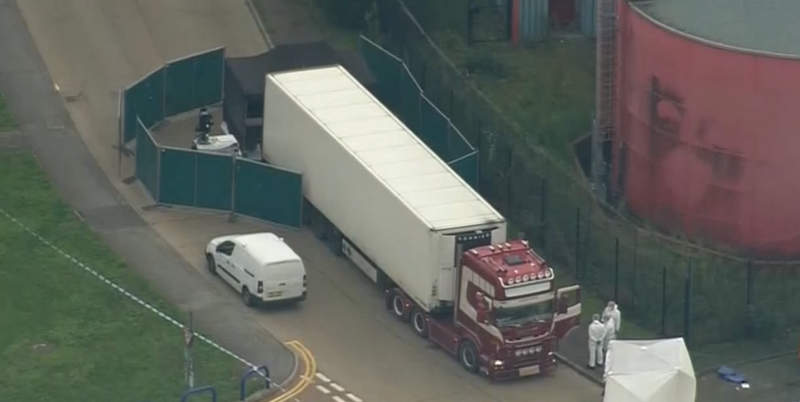 Horror en Londres: encontraron 39 cuerpos en un camión