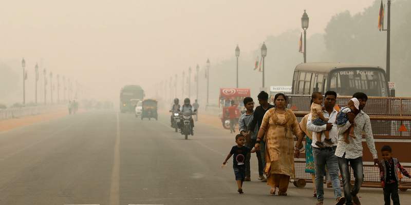 Nube tóxica en Nueva Delhi: pidieron a la población que no salgan a la calle por la peligrosa contaminación
