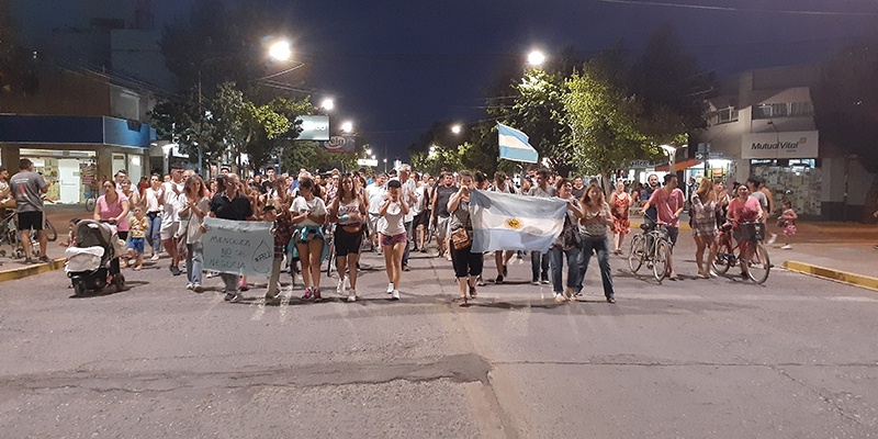 Marcha de antorchas por la 7722