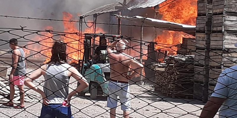 Un aserradero se incendió en Bowen