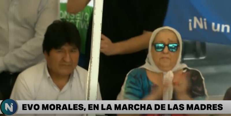 Evo Morales estuvo con Hebe de Bonafini y las Madres de Plaza de Mayo