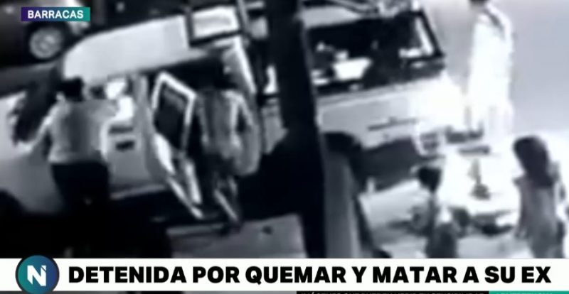 Una mujer prendió fuego e hizo estallar una camioneta con su marido adentro