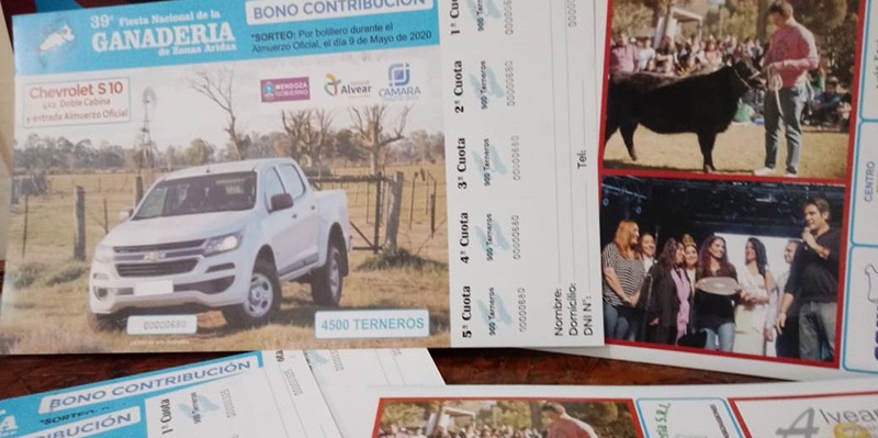 Se lanzó el bono de la camioneta de la Fiesta de la Ganadería