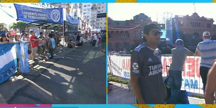 Baile, banderas y choripán: comenzó la fiesta de la asunción presidencial