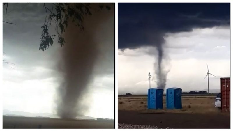 Videos: se registró un tornado muy cerca de Bahía Blanca