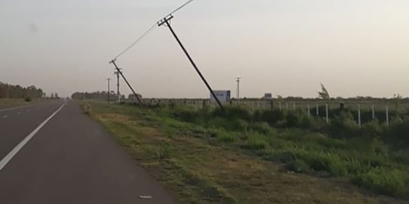 El viento provocó algunos daños en el departamento