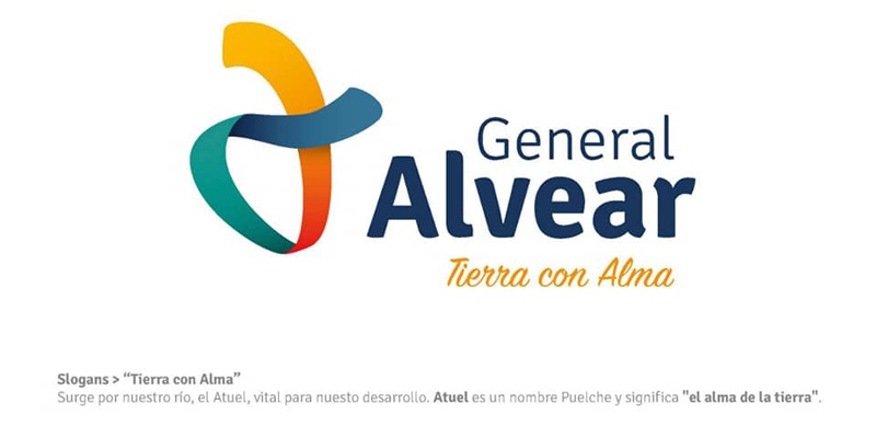 “Tierra con Alma” el slogan y el logo de Alvear inspirados en el Atuel y su gente.