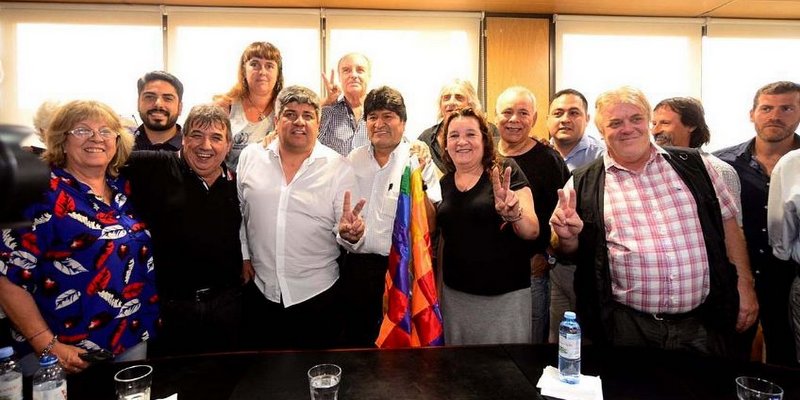 Pablo Moyano se reunió con Evo Morales y le dio “un total apoyo”