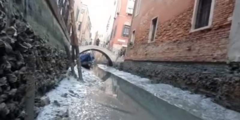 De una inundación dramática a la “sequía”: Venecia, sin agua