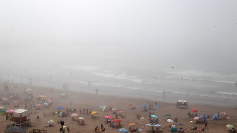 A la playa con niebla: el extraño fenómeno que cubrió Mar del Plata