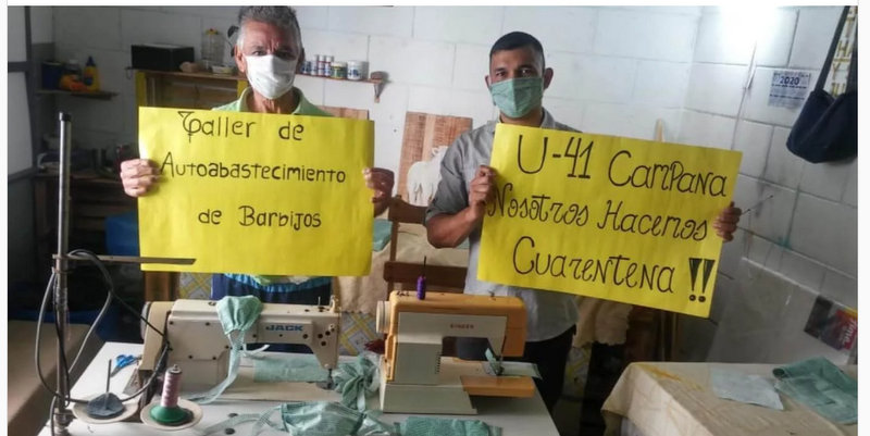 Presos bonaerenses fabricarán cerca de 3 mil barbijos por día