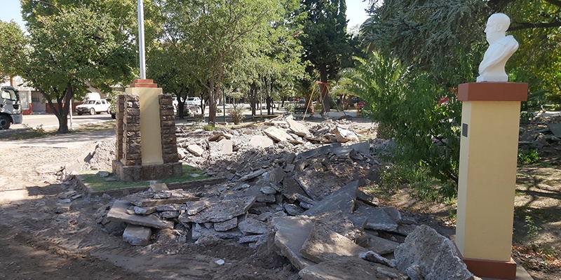 Se comienza con la segunda etapa de la obra de la plaza de Oeste