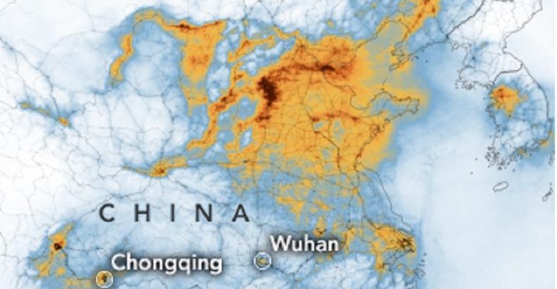 Coronavirus: sorprendente caída de la contaminación del aire en China desde el inicio de la crisis