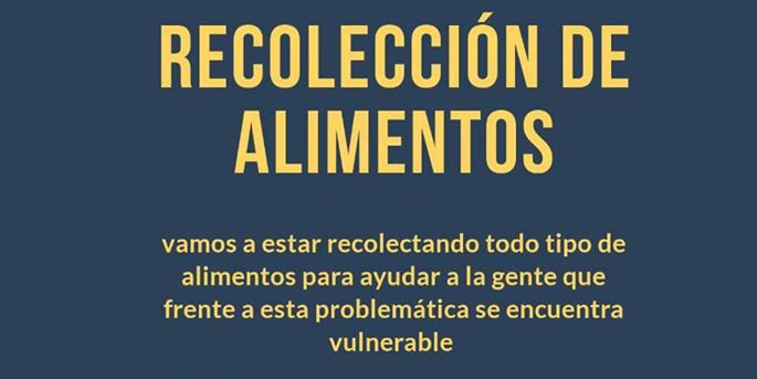 Jóvenes realizan una colecta de alimentos