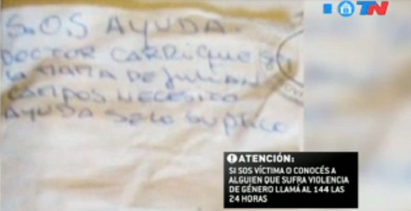 Estaba cautiva desde el inicio de la cuarentena y logró pedir ayuda en un billete de $10