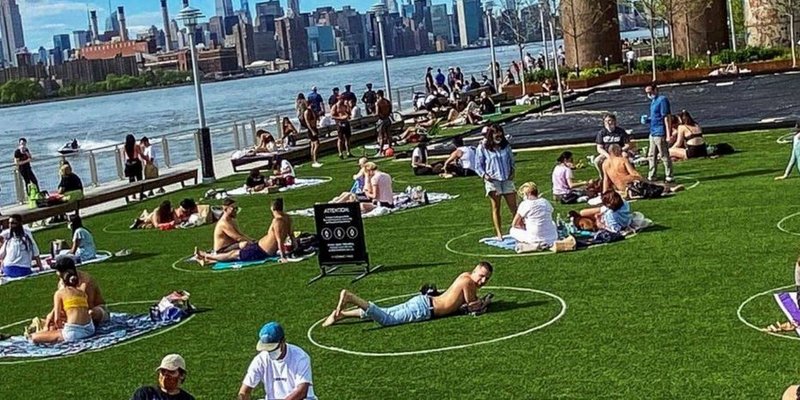 Nueva York: cómo funcionan las medidas de distanciamiento social en los parques